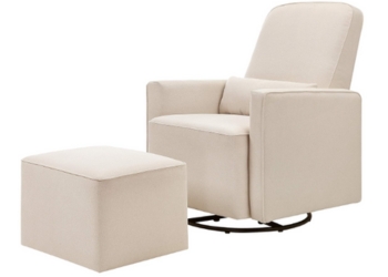 DaVinci Olive Upholstered Swivel Glider
