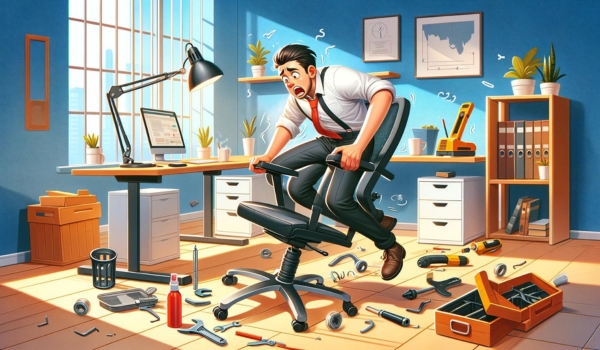 how to fix a sinking office chair