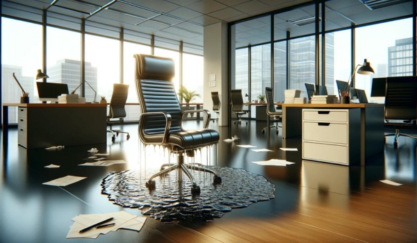 how to dry wet office chair