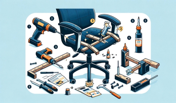 how to fix a broken office chair leg